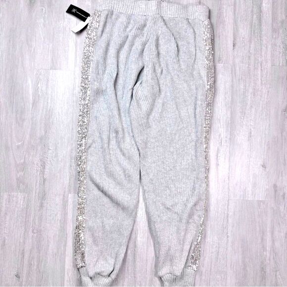 INC Women's XL NWT Gray Sweater Knit Festive Sequin Jogger Sweatpants New - Picture 4 of 5
